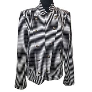 Tommy Hilfiger Women's  Open Front Blazer Jacket Military Buttons NWOT Nautical